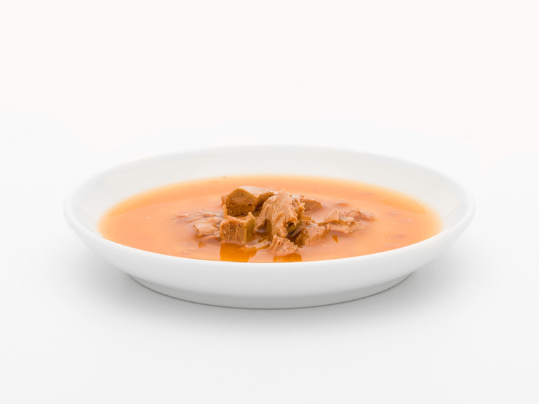 Gehe zu Vollbildansicht: FELIX Soup Geschmacksvielfalt aus dem Wasser mit Kabeljau, Thunfisch, Scholle Katzennassfutter (8 x 6 Beutel à 48g) - Bild 5