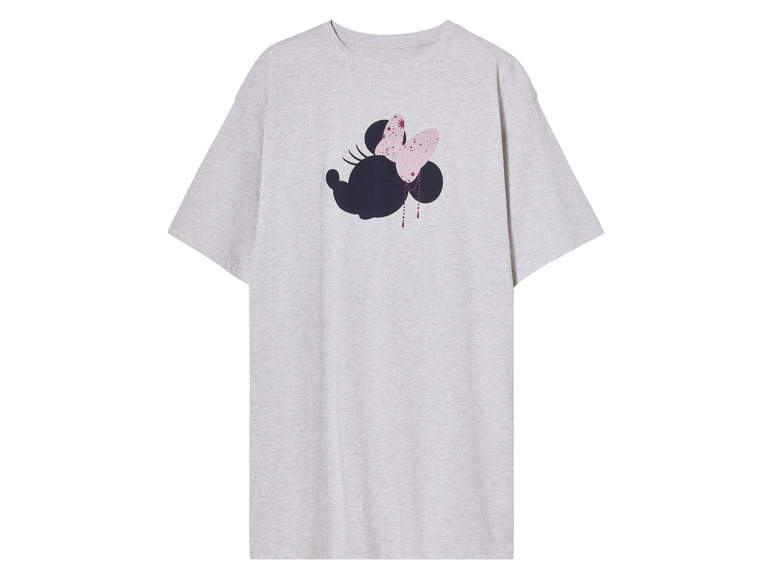 Ein graues T-Shirt mit einem Minnie Mouse Druck.