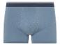 Blaue Baumwoll-Boxershorts, klassischer Schnitt.