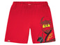 Rote LEGO Ninjago Shorts mit einem Ninja-Motiv.