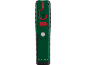 Grüne und schwarze Arbeitsleuchte mit rotem Haken, Magnet und 5V DC 1A Beschriftung.