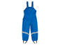 Blaue Regenhose mit reflektierenden Streifen