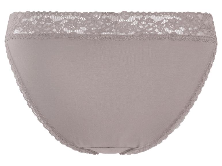 Grauer Slip mit Spitze