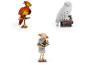 Drei Schleich-Spielfiguren magischer Wesen: Fawkes, Hedwig und Dobby.