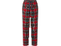 Rot, grün und blau karierte Pyjamahose mit Kordelzug.
