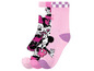 Ein Set mit drei rosa Minnie Mouse Socken.