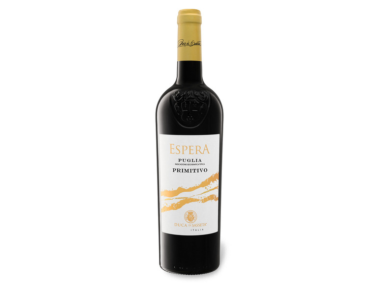 Duca di Rotwein halbtrocken, IGT Puglia Primitivo 2020 Sasseta Espera