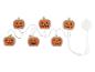 Halloween-Kürbis-Lichterkette auf weißem Hintergrund