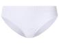 Weißer gerippter High-Waist-Slip.