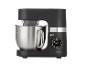 Schwarze SilverCrest Küchenmaschine mit Edelstahlschüssel und Digitalanzeige