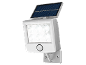 Silberne Solar-LED-Lampe mit Bewegungssensor