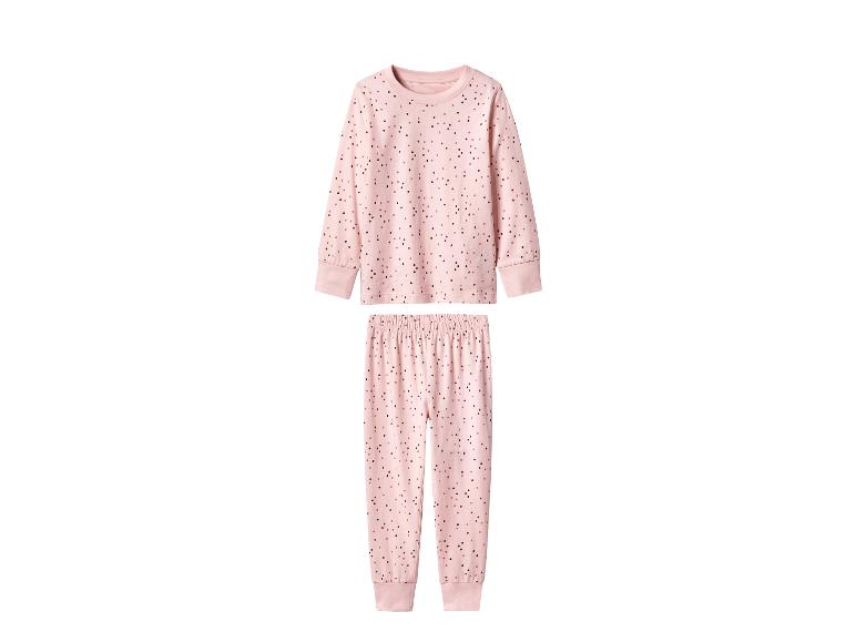 Rosa Langarm-Pyjama mit Punkten