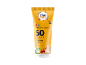 Kinder-Sonnencreme mit LSF 50, Sofortschutz, ohne Duftstoffe und wasserfest.