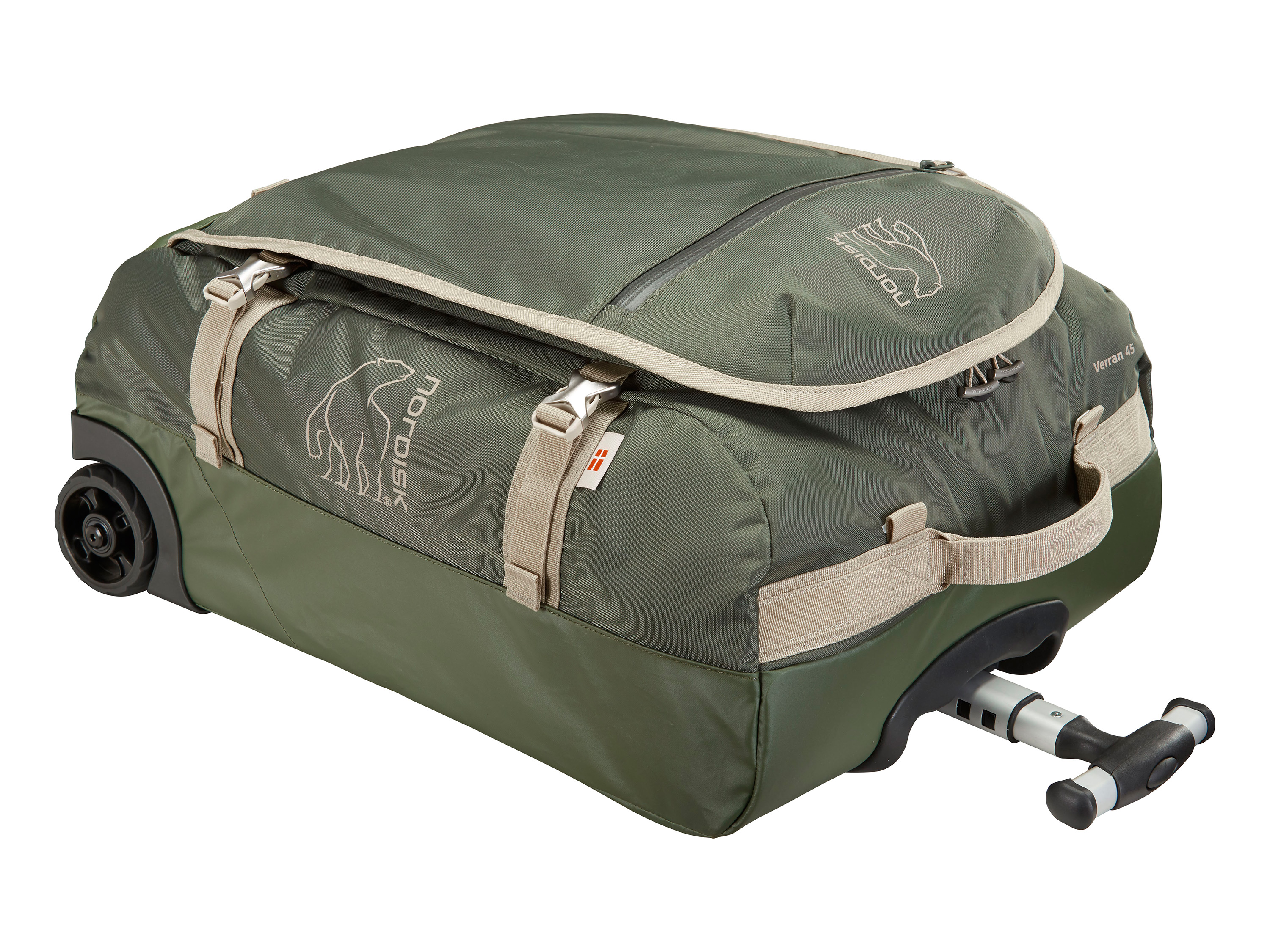 Thumbnail - Nordisk Verran Wheeled Duffel Rucksack (Forest Green, 45 L)