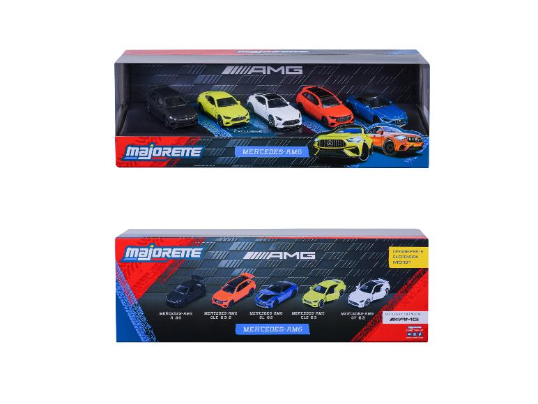 Majorette Mercedes-AMG Spielzeugauto-Set, mit 6 verschiedenen Modellen.