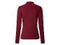 Roter Damen-Langarmpullover mit Stehkragen.
