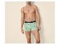 Hellgrüne Herren-Boxershorts mit Auto- und Surfbrettmuster.