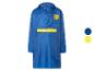Blaue Lidl Regenjacke mit Kapuze.