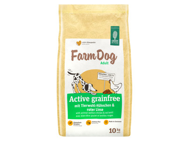 Green Petfood FarmDog Adult Hundetrockennahrung Active Grainfree, 10 kg