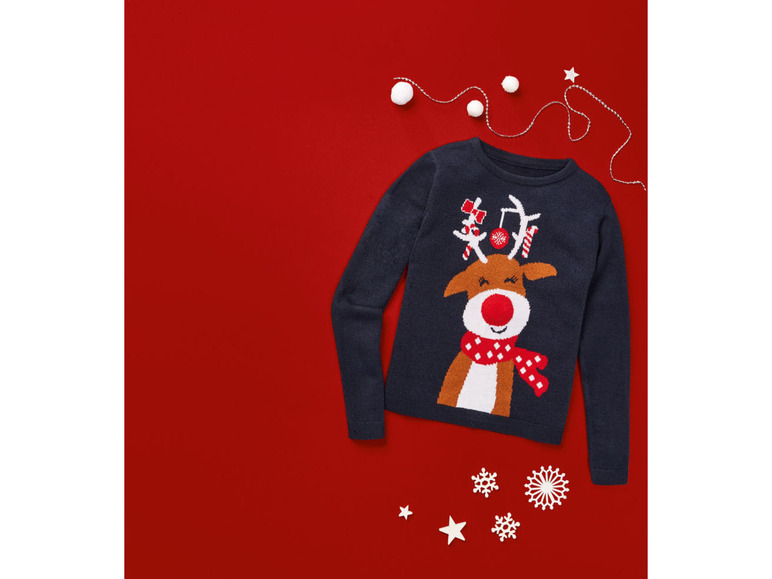 Gehe zu Vollbildansicht: pepperts Kinder Mädchen Pullover mit niedlichem Weihnachtsmotiv - Bild 4
