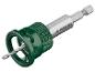 Ein grüner Parkside Bohrerhalter mit einem Bohrer.