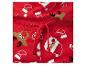 Roter Pyjama mit Weihnachtsmann- und Rentier-Print, mit Kordelzug.