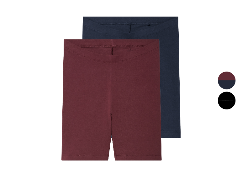 Zwei farbige Radlerhosen.