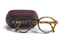Runde Lesebrille in Schildpatt-Optik mit Etui