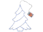 Leuchtende Weihnachtsbaum-Dekoration mit LED-Lichtern und Batteriefach