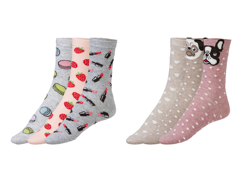 Gehe zu Vollbildansicht: esmara Damen Socken mit Bio-Baumwolle, 3 Paar - Bild 1