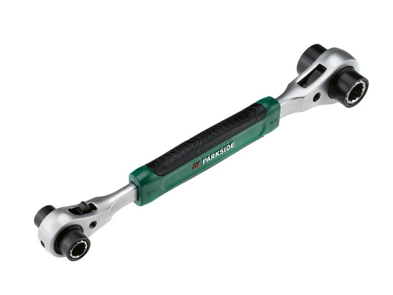 Ein Parkside Ratschenschlüssel mit austauschbaren Einsätzen.