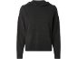 Dunkelgrauer Strick-Hoodie.
