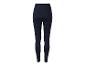Dunkelblaue gemusterte Damen-Sportleggings