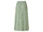 Langer hellgrüner Maxirock mit elastischem Bund und gekreppter Textur