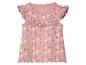 Rosa Baby-Top mit Rüschen, Blumenmuster.