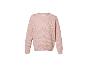 Rosa Strickpullover mit Waffelstruktur