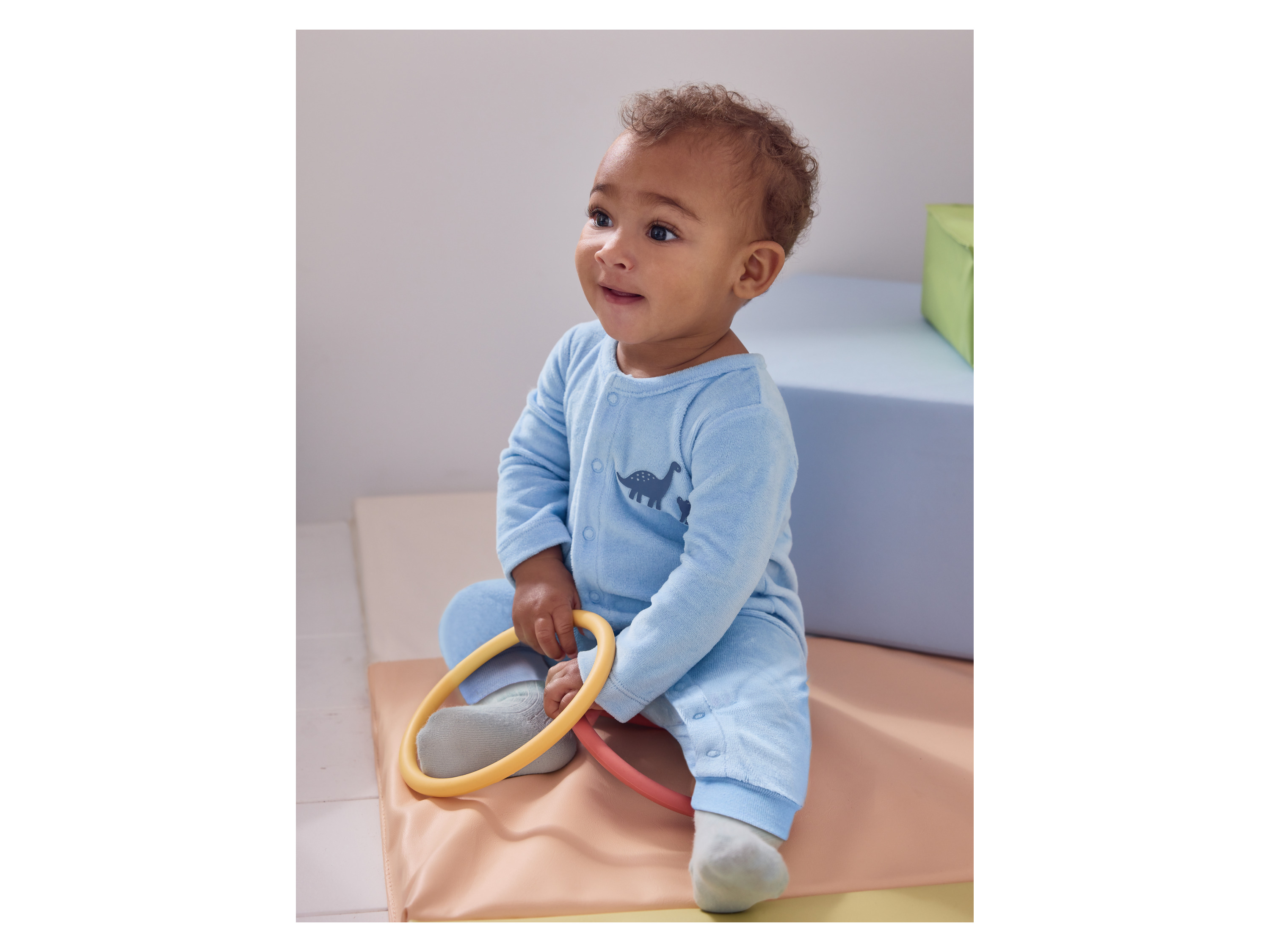 Thumbnail - lupilu® Baby Schlafoverall (Blau, 74/80)