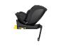 Schwarzer Kindersitz mit gelben ISOFIX-Befestigungen.
