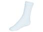 Ein Paar weiße Socken mit gerippter Textur.
