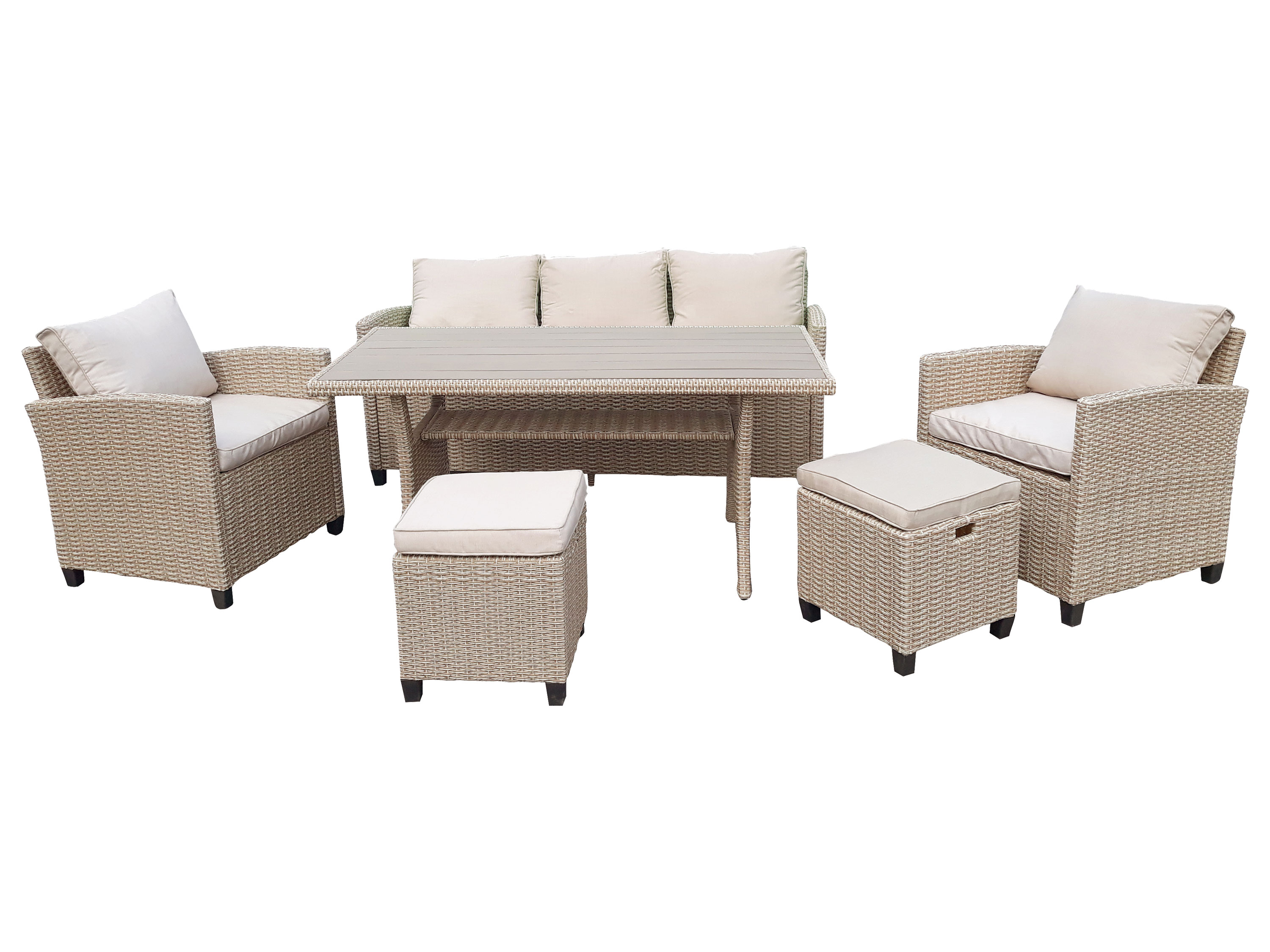 Thumbnail - bellavista - Home & Garden® Dining-Lounge Prato (Typ 2 (Sofa, 2 Sessel, beige), Beige)""