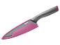 Ein rosa Tefal-Messer mit grauem Griff.