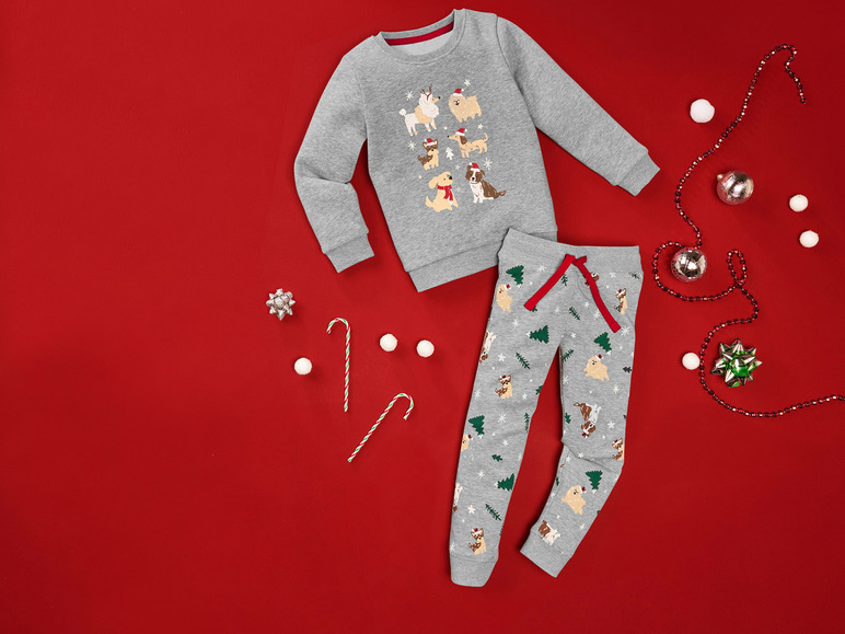 Gehe zu Vollbildansicht: lupilu® Kleinkinder Sweatanzug, 2-tlg. mit Weihnachtsmotiv - Bild 3