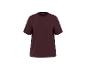 Bordeauxrotes Kurzarm-T-Shirt mit Rundhalsausschnitt
