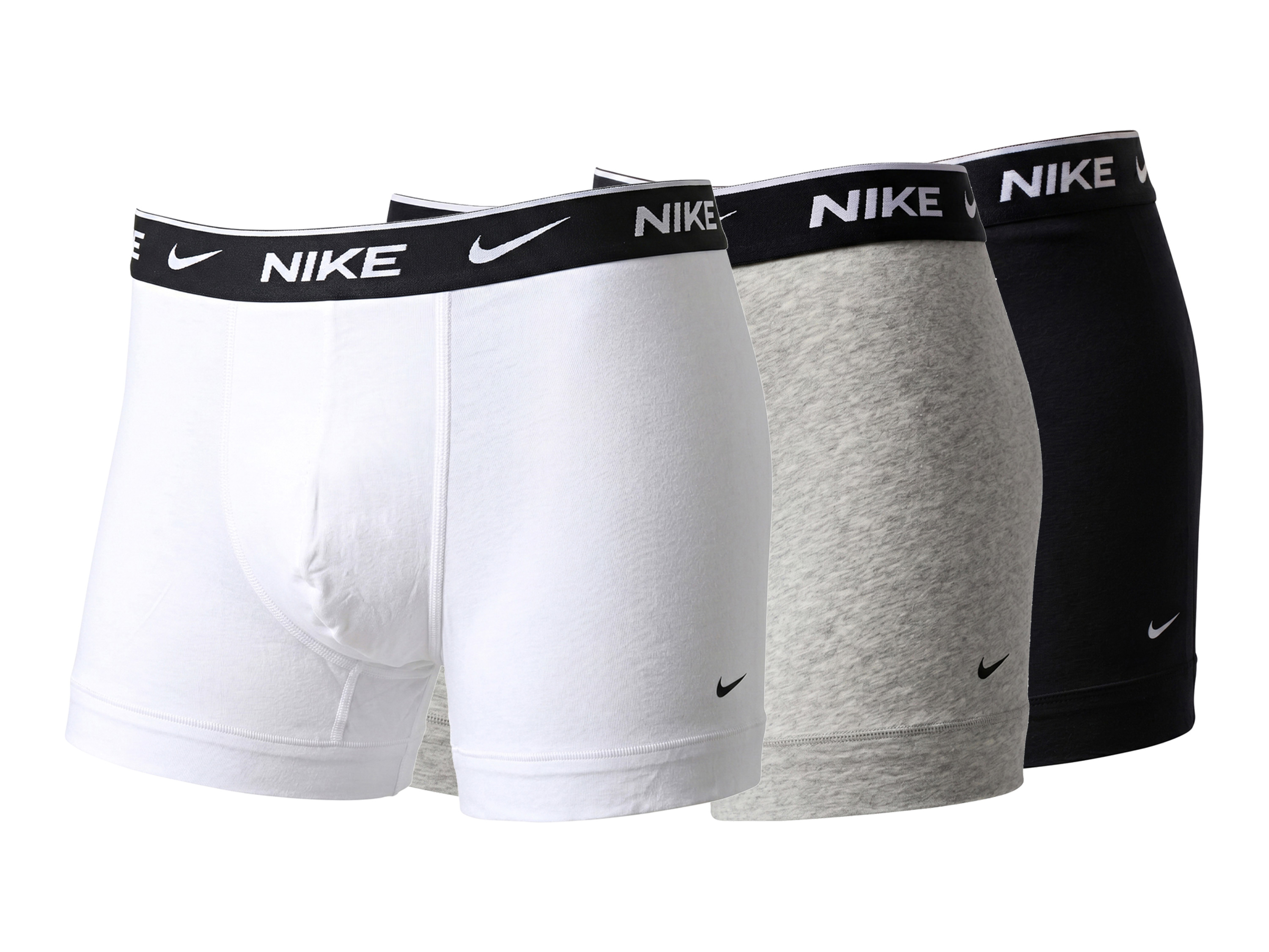 NIKE Herren Boxershort, 3 Stück (weiß/schwarz/grau, M)