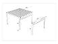 Pergola und Seitenwand mit Maßen, 3706x2366 mm und 3705x2365 mm