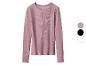 Rosa geripptes Langarmshirt