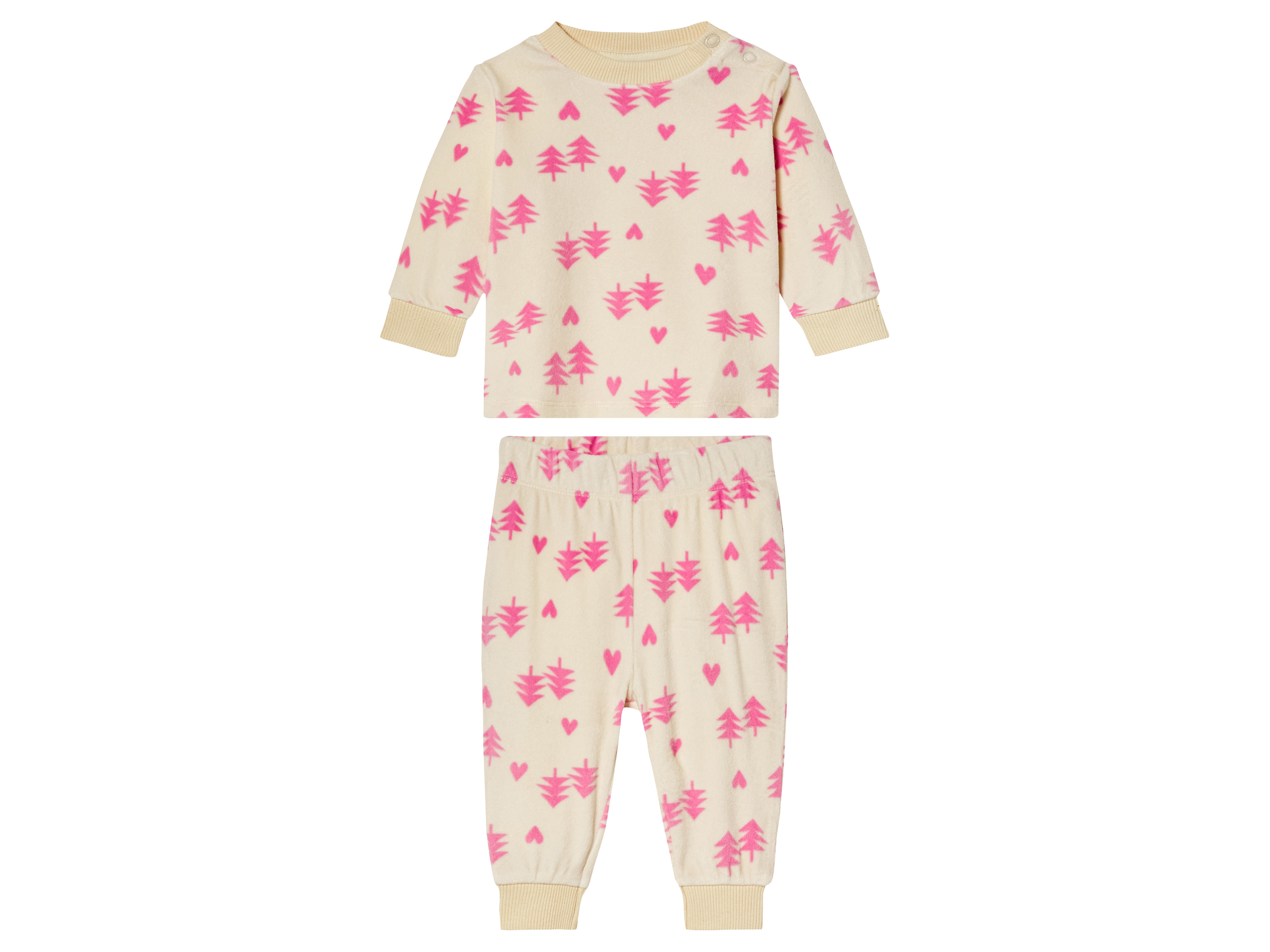lupilu® Baby Mädchen Pyjama (Beige, 74/80)““ | dunkelblau Muster: ja Detail: kuschelig weich innen und außen Knöpfung: Schulterknöpfung Ärmellänge: – Bündchen: – Füßchen: – Material: Polyester recycelt, 5 % Elasthan Lycra® Pflegehinweis: waschen bei max. 40 °C nicht bleichen schonende Trocknung im Wäschetrockner bei max. 60 °C bügeln bis 110 °C Stufe 1. Kein Bügeln mit Dampf nicht trockenreinigen Größe: 50/56 – 86/92 Meine Lidl-Größe – so einfach gehts Einfach den Lidl-Größenrechner besuchen. Für deine Personengruppe und Produktgruppe die gemessenen Körpermaße eintragen und dann den Berechnen-Button betätigen. Schon wird dir deine Größe angezeigt. Oeko-Tex® Standard 100 Geprüft auf Schadstoffe Zertifizierungsnummer: Hk020 189791 Testex Standard 100 by Oeko-Tex® ist die weltweit bekannteste, unabhängige Zertifizierung schadstoffgeprüfter Textil- und Lederprodukte aller Art – vom Garn und den Stoffen bis hin zum gebrauchsfertigen Artikel. Das Label bestätigt