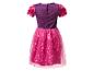 Fuchsia- und lilafarbenes Kinderkleid mit kurzen Ärmeln, Geister- und Sternmotiven.