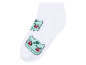 Weiße Socken mit Bulbasaur Pokémon-Motiv.