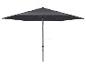 Grauer Sonnenschirm mit 294 cm Durchmesser und 37,5 mm Stangendicke